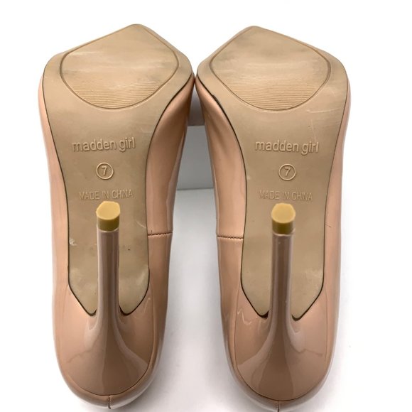 Madden Girl Heels Pink Taupe Nude Sz 7 - Picture 6 of 8